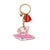 Hello Kitty Tsuru Keychain Pink - gold