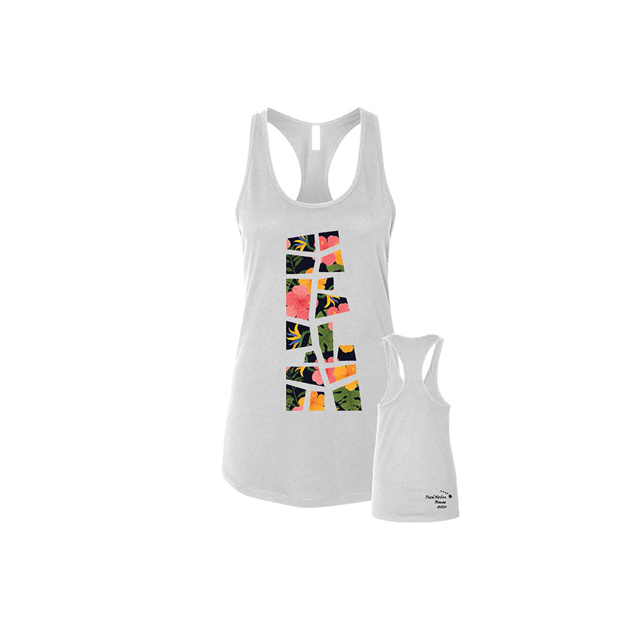 Women's Tree of Life Floral Tank, White