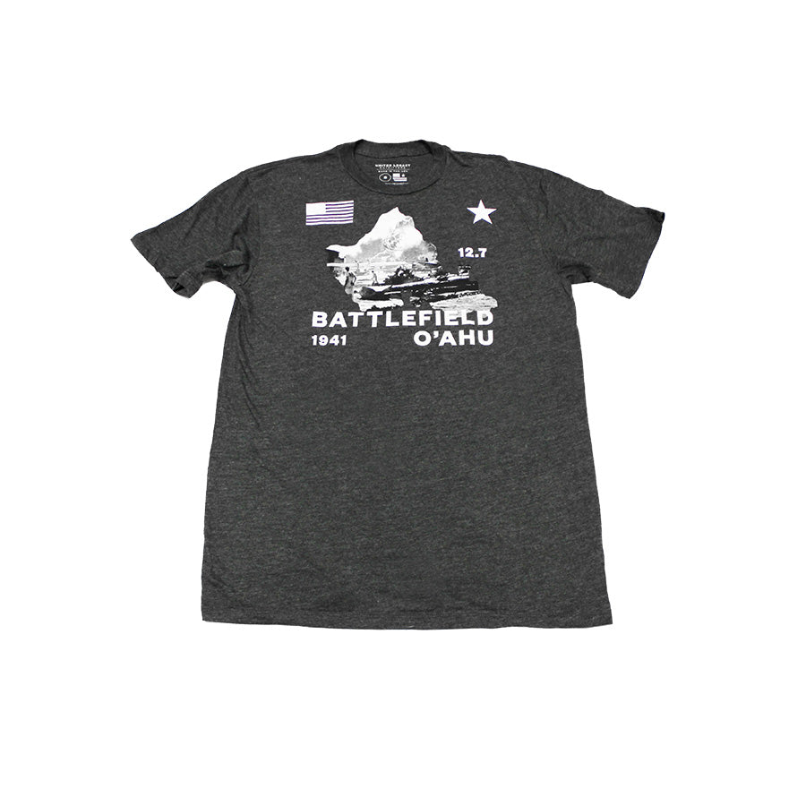 Battlefield Oahu T-shirt, Charcoal Grey