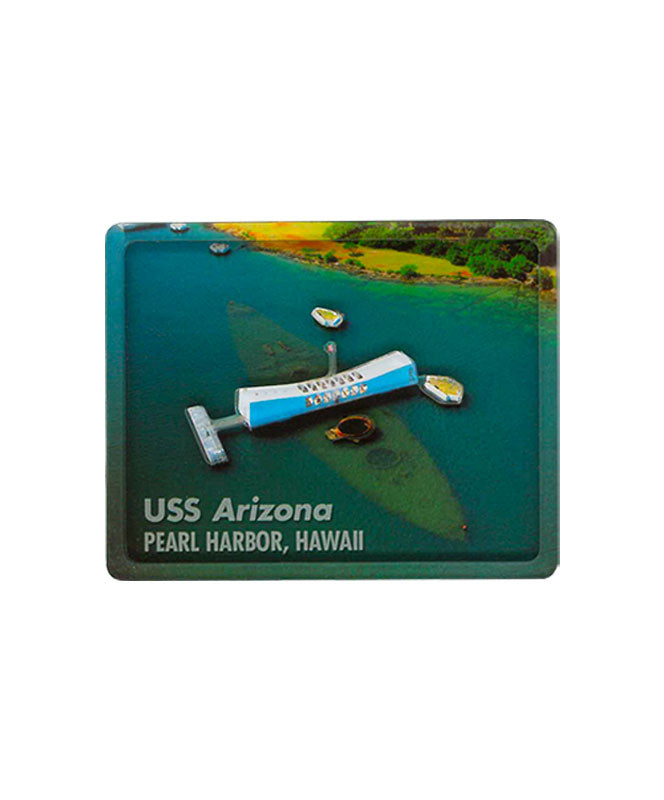 Aerial USS Arizona Memorial - 3D Magnet