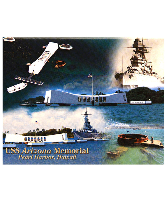 USS Arizona Memorial Collage Magnet