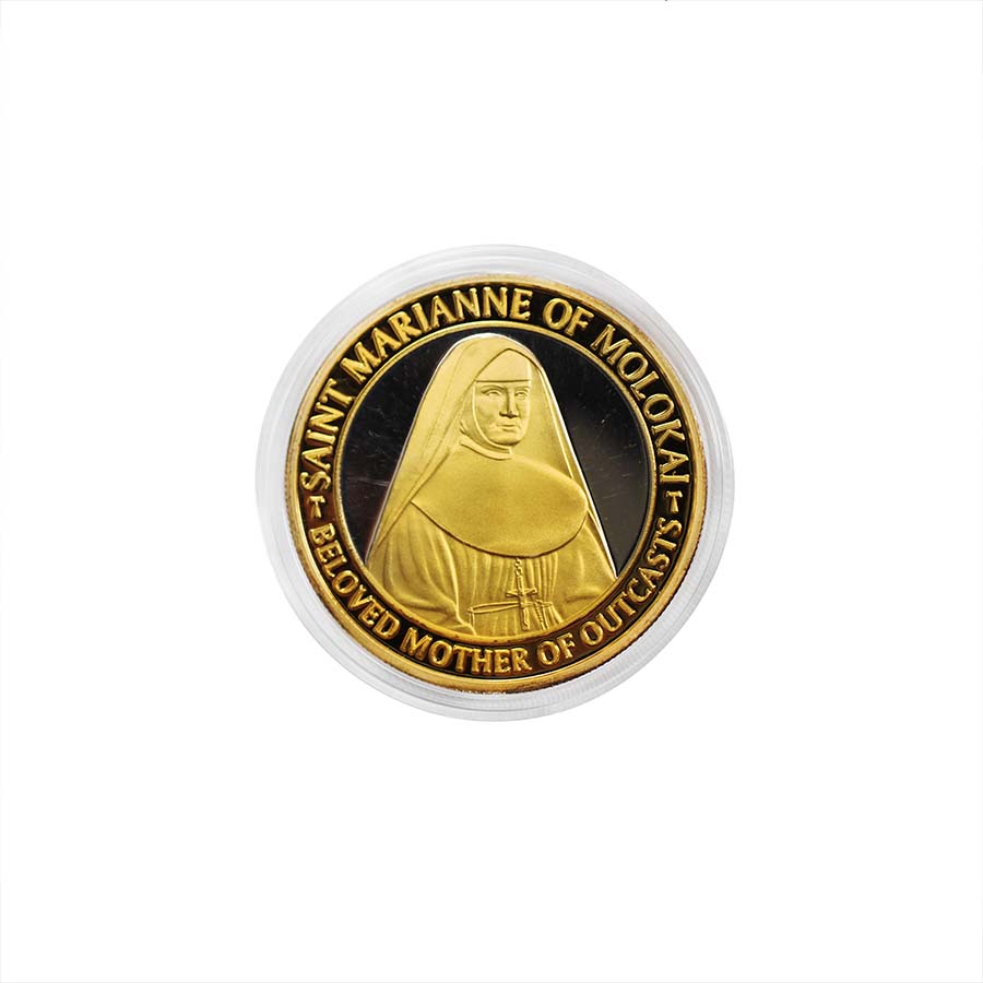 St. Marianne Gold-plated Silver Medallion