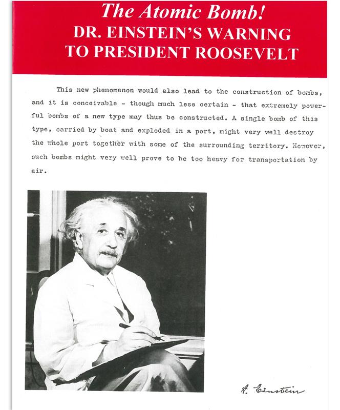 The Atomic Bomb! Dr. Einstein's Warning to President Roosevelt