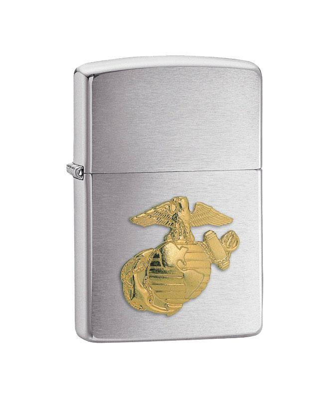 USMC BRUSHED CHROME ZIPPO LIGHTER