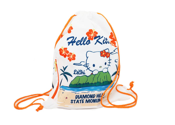 Hello Kitty Hibiscus Diamond Head Drawstring Foldable Bag