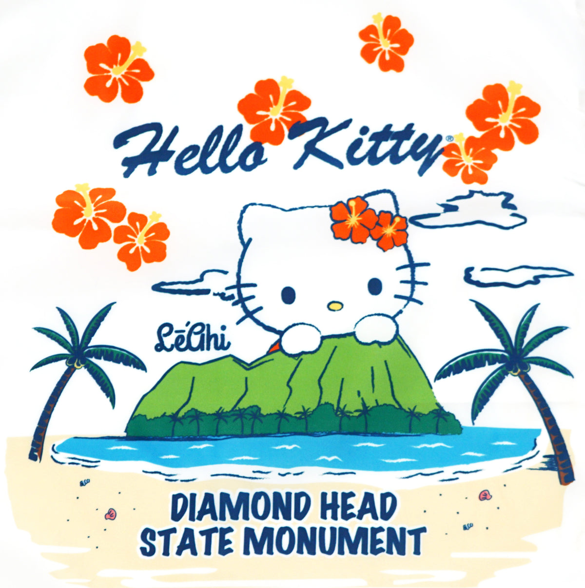 Hello Kitty Hibiscus Diamond Head Drawstring Foldable Bag