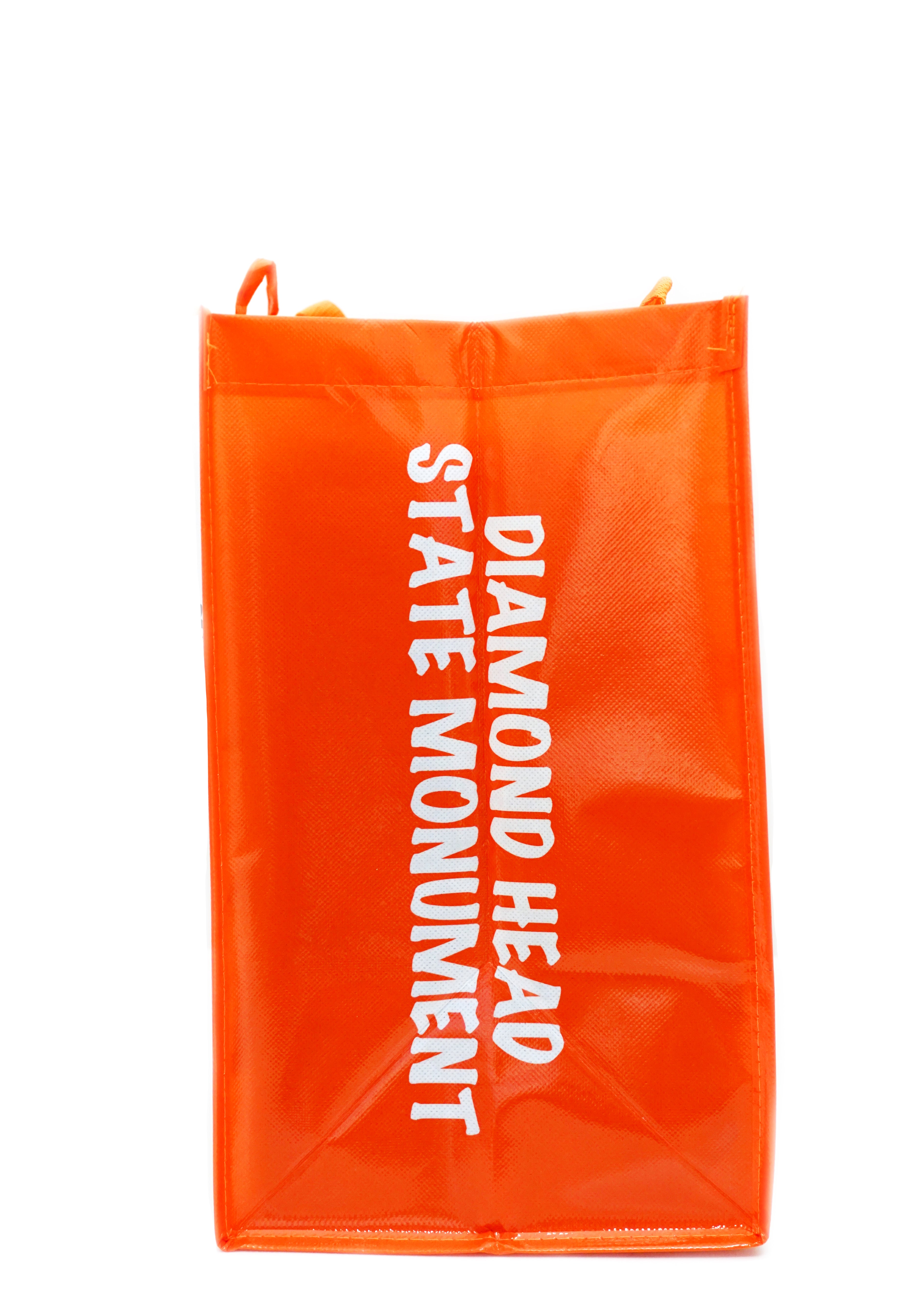 Orange Diamond Design Woven Tote Summer Bag