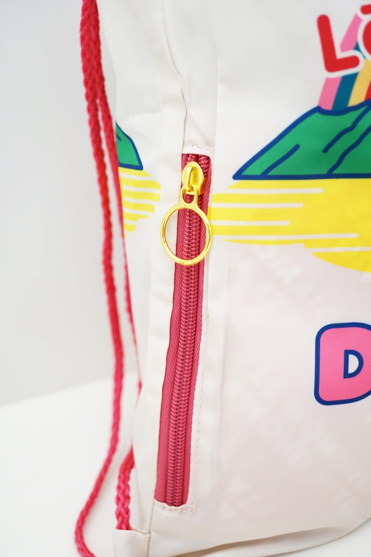 Hello Kitty We Hiked Diamond Head Drawstring Foldable Bag