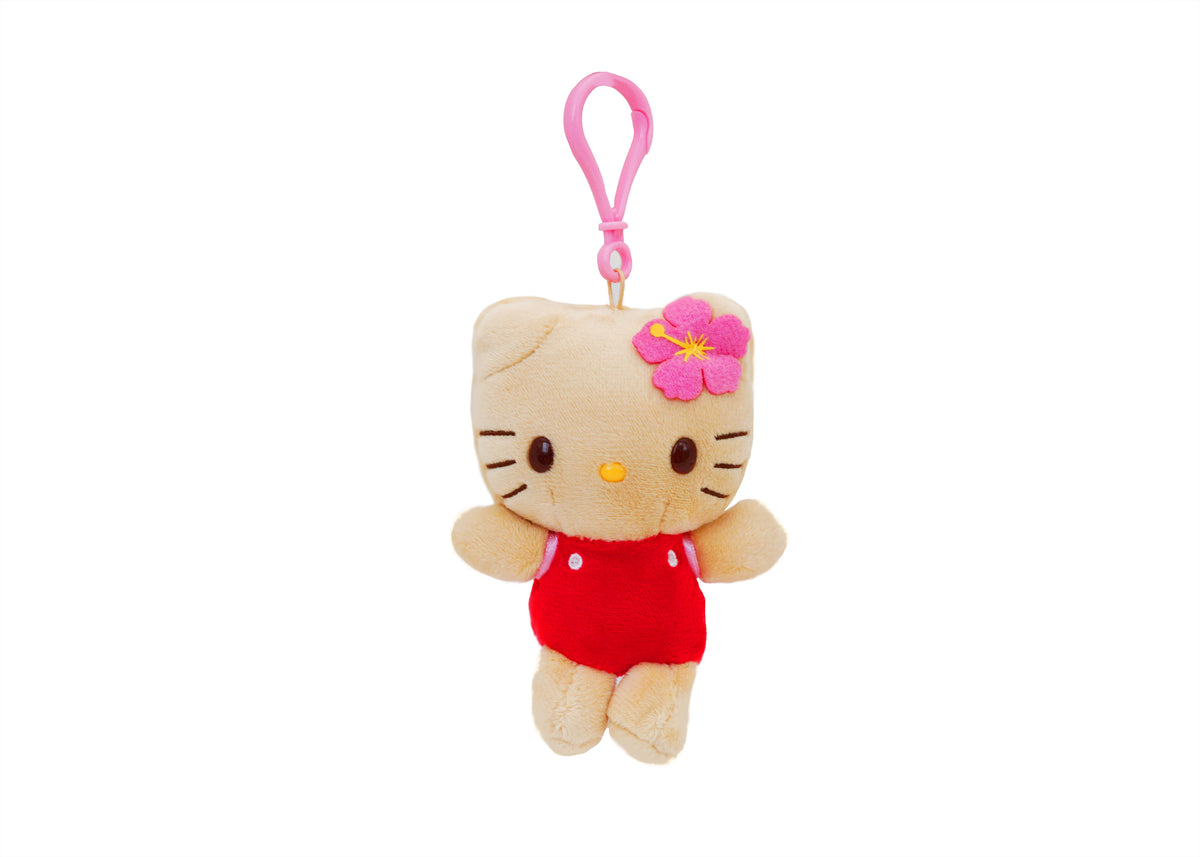 Suntan Hello Kitty Hiking Diamond Head Plush Keychain