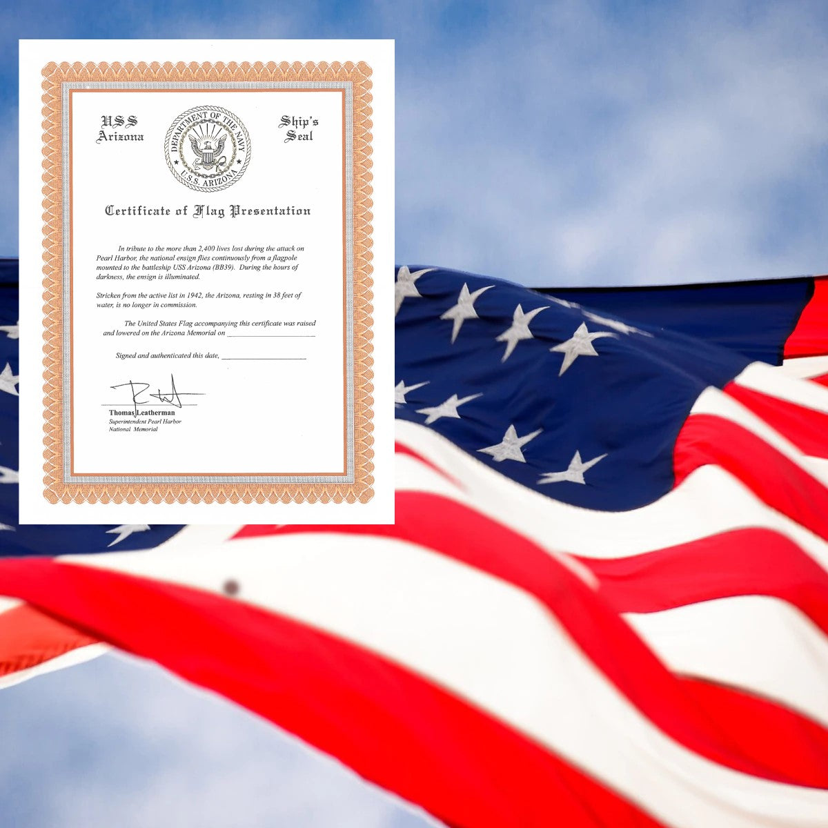3x5 Choose Your Date USA Flag Flown On USS Arizona Memorial At Pearl H 3x5-choose-your-date-usa-flag-flown-on-uss-arizona-memorial-at-pearl-h