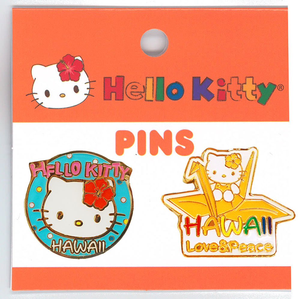 Pacific Historic Parks Bookstore Hello Kitty Love & Peace Pin Set Orange