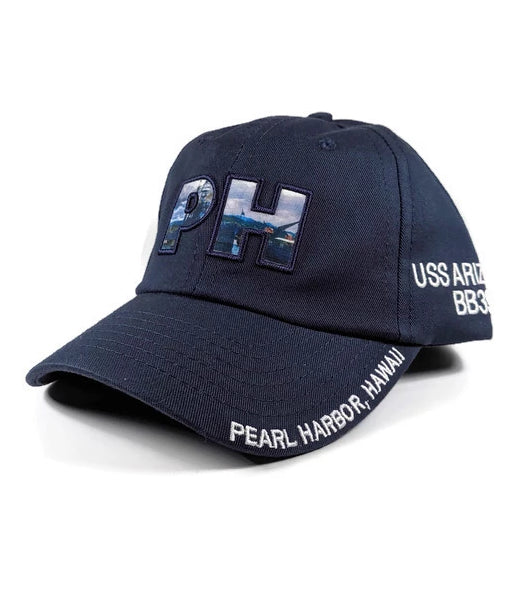 PH Letters Cap, Navy Blue