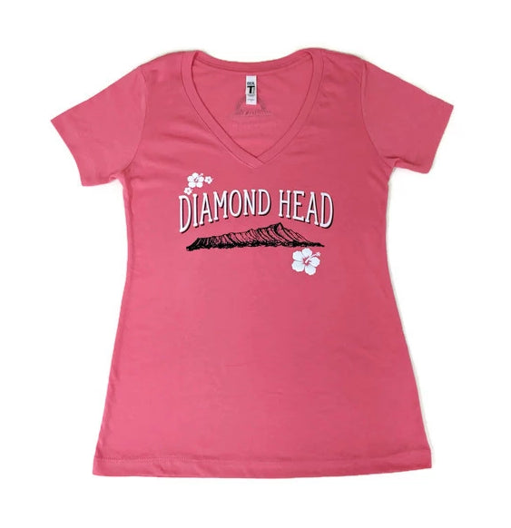 Women's Diamond Head Hibiscus T-Shirt, Pink