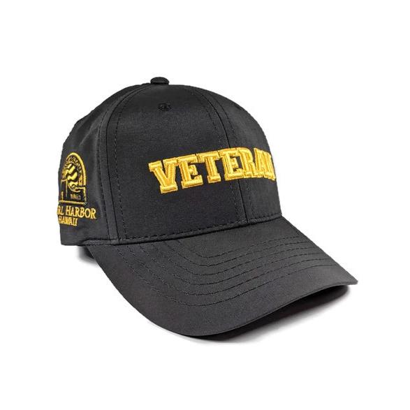 Veteran Pearl Harbor Logo Black And Gold Cap