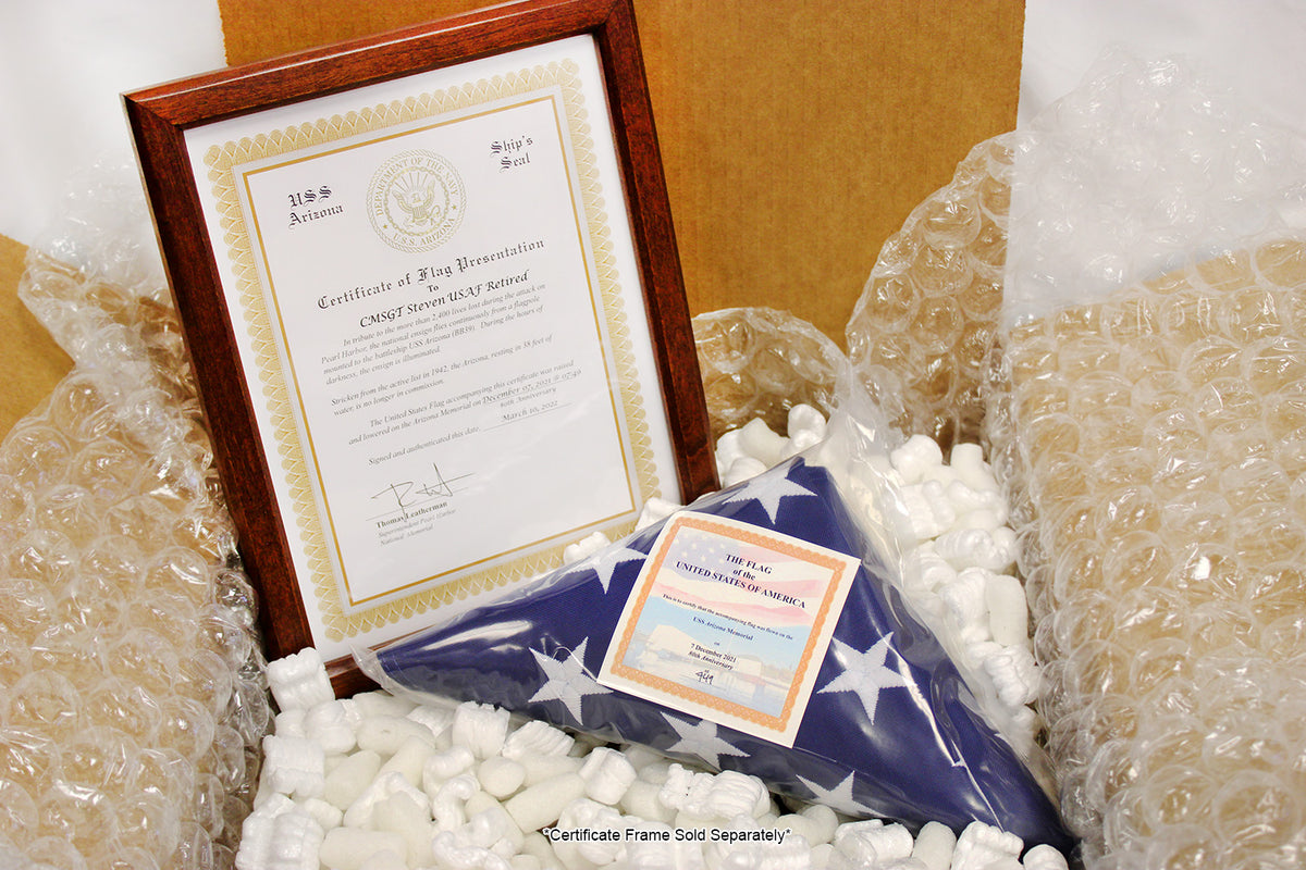 4x6 Memorial Day USA Flag Flown At Pearl Harbor National Memorial