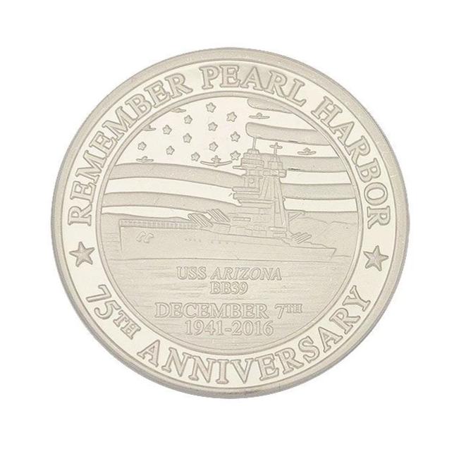 USS Arizona Memorial Commemorative Coin, Pure Silver
